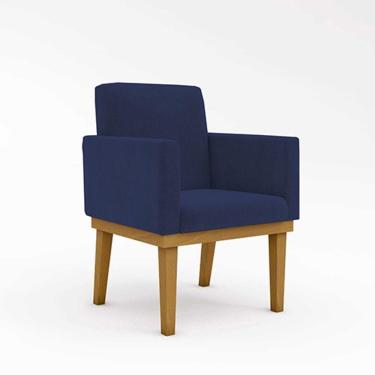 Imagem de Cadeira Reforçada Para Mesa Jantar Estudos azul Marinho