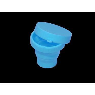 Imagem de Copo Retrátil De Silicone C/ Tampa 150 Ml Dobrável Sanfonado