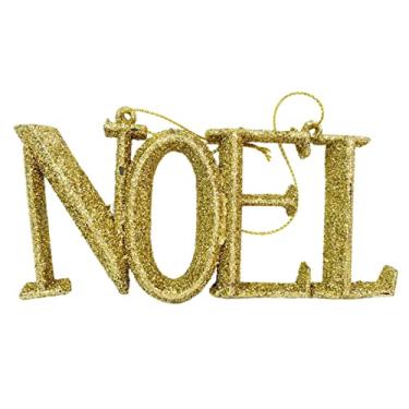 Imagem de Enfeite natalino Noel dourado 13 cm