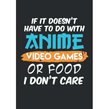Imagem de Notizbuch A5 kariert mit Softcover Design: Anime Video Games or Food: 120 karierte DIN A5 Seiten