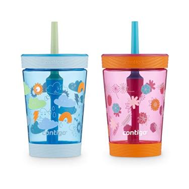 Imagem de Contigo Copo infantil à prova de derramamento com canudo 400 ml, pacote com 2