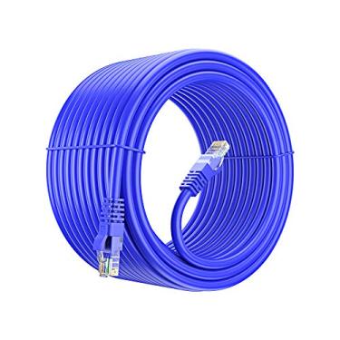 Imagem de Cabo Ethernet Maximm Cat 6, Cabos Cat6 – Cabo de Internet Snagless Cabo de rede de computador de cobre puro listado UL, 24 AWG – Inclui abraçadeiras de cabo., Azul, 100 Feet