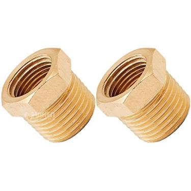 Imagem de Vixen Horns Encaixe redutor de rosca de latão NPT macho de 1,27 cm para tanques de trem/buzina de ar - pacote de dois acessórios VXA1238-2