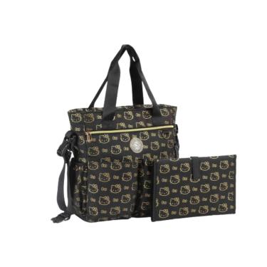 Imagem de Bolsa Maternidade Hello Kitty Com Trocador - Seanite - Preto