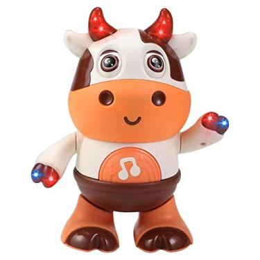 Imagem de Brinquedos Musicais da Criança,Cartoon Cow Toy com Música e Luzes LED Alimentado por Bateria - Brinquedos educativos para 3 a 18 meses Crianças, bebês, meninas, meninos,