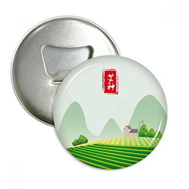 Imagem de Emblema multifuncional com ímã de geladeira circular em flor de vinte e quatro termos solares