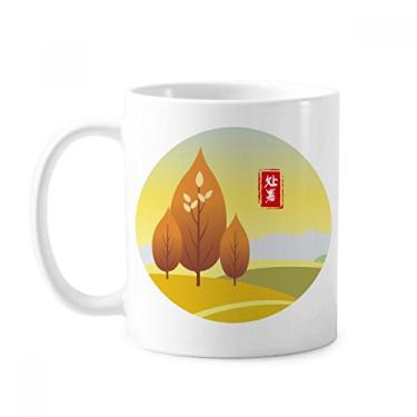 Imagem de Caneca stopping heat vinte e quatro termos solares cerâmica café porcelana xícara louça