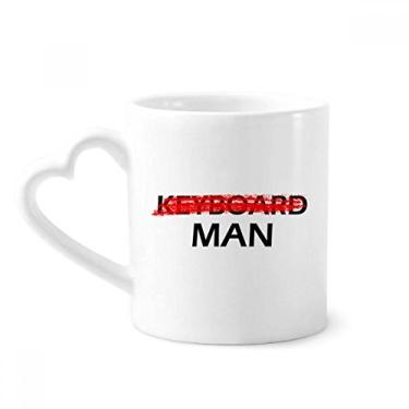 Imagem de Caneca Don't Be A Keyboard Man Caneca de café cerâmica copo de coração de vidro