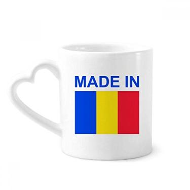 Imagem de Feito na Romênia Country Love Caneca Café Cerâmica Copo de Coração de Vidro