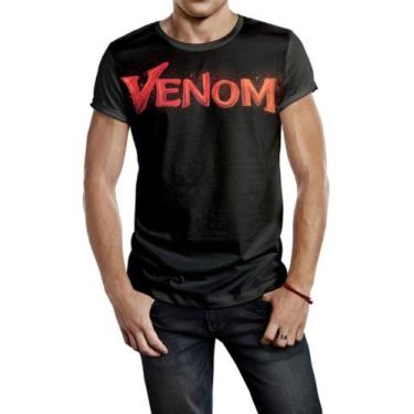 Imagem de Camiseta Masculina Logo Alienígena Venom Ref:701 - Smoke