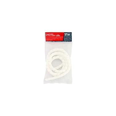 Imagem de Sforplast Sfor | Organizador De Fios E Cabos | Agrupar Cabos E Organizar Ambientes (12Mm X 1 5M Branco)
