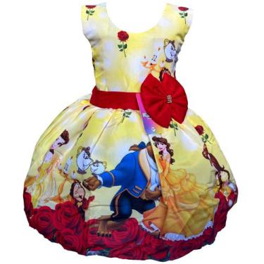 Imagem de Vestido Bela E A Fera Infantil Festa Temático Princesa  Luxo - Is Stor
