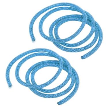 Imagem de Acabamento de de personalidade, corda de durável com aparência brilhante costurada à mão linda substituição para acabamento de para acessórios de roupas (6 mm malha azul