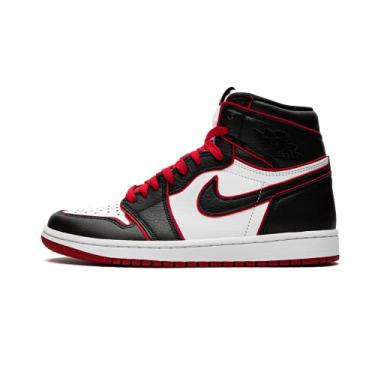 Imagem de T nis masculino Nike Jordan 1 Retro High OG, Black/Gym Red-white, 7.5