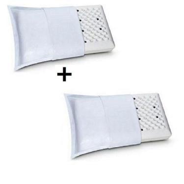 Imagem de Kit 2 Travesseiro Viscoelástica Super Soft Conforto Sono Com Saúde Pas
