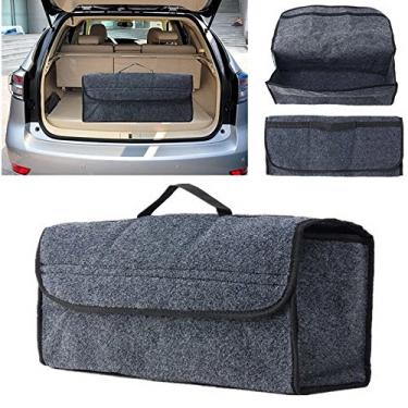 Imagem de Sedeta Organizador para porta-malas de carro, de feltro, para assento traseiro, suporte de armazenamento interno, bolsa de viagem para SUV