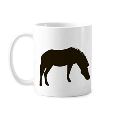 Imagem de Caneca preta Pinto Animal Portrayal Caneca Cerâmica Café Porcelana Copo Talheres