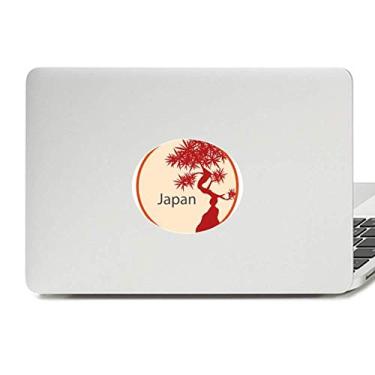 Imagem de Adesivo de vinil com estampa de árvore vermelha da cultura japonesa, adesivo para notebook