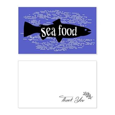 Imagem de Contorno de peixe de animal preto natural cartão de agradecimento aniversário aniversário saudação casamento agradecimento