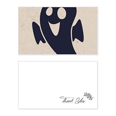 Imagem de Cartão de agradecimento de Dia das Bruxas Emaciado Little Devil aniversário saudações casamento agradecimento