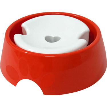 Imagem de Bebedouro Furacão Pet Plástico Pop Vermelho Pelos Longos - 1 L