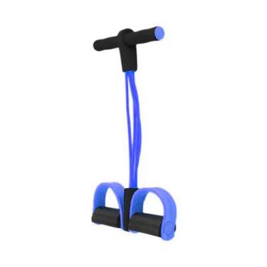 Imagem de Extensor Elastico Ginastica Exercicio Fisico 4 Tubos Azul Academia - L