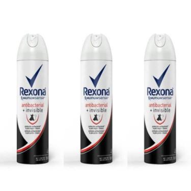 Imagem de Kit C/03 Rexona Antibacterial + Invisible Desodorante Aerosol Feminino