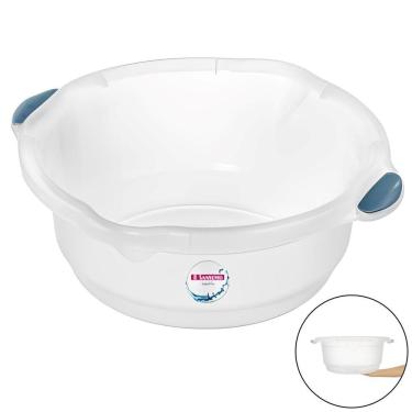 Imagem de Bacia Plástica 27,5 Litros Para Limpeza Casa Lavanderia Roupas Com Pegadores Laterais - 230 Sanremo