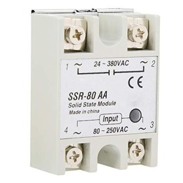 Imagem de Relé D 6 * 5 * 3 80A Módulo de Interruptor de relé de Estado Sólido Monofásico SSR-80AA 80-250VAC
