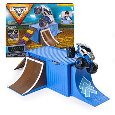 Imagem de Monster Jam, Ship It & Flip It Transforming Playset with Exclusive 1:64 Scale Die-Cast Monster Jam Truck