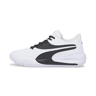 Imagem de PUMA Tênis masculino de basquete triplo baixo, Branco/preto, 40