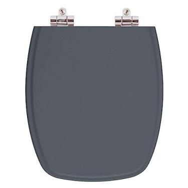 Imagem de Assento Sanitario Poliester com Amortecedor Laguna Cinza Plus (cinza escuro) para Vaso Hervy