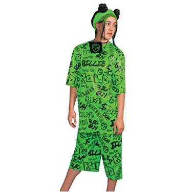 Imagem de Disguise Women's Billie Eilish Classic Adult Costume, Green, Jr (7-9)