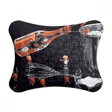 Imagem de Moldura de vidro para decoração de balde de gelo ornamento de quebra-cabeça