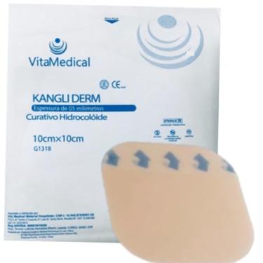 Imagem de Hidrocoloide Curativo Medical 1 und 10x10cm Fácil Remoção e Aplicação Feridas Lesões Queimadura Pele