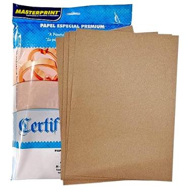 Imagem de Papel Kraft A4 180g Pardo Natural Masterprint com 100 Folhas