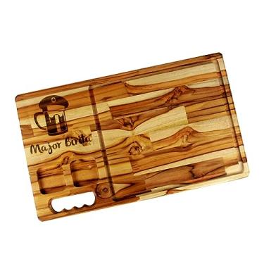 Imagem de Tábua De Carne Corte Para Churrasco e Cozinha Madeira Maciça