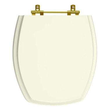 Imagem de Assento Sanitário Thema Biscuit para vaso Incepa Com Ferragem Dourada