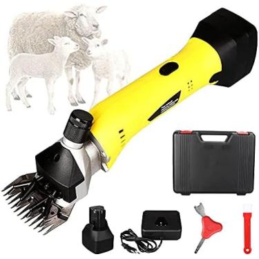 Imagem de Tesouras Para Ovelhas, Tesoura Elétrica Para Tosar Ovelhas De 500 W Com Duas Baterias Para Raspar Lã De Pele Em Ovelhas, Cabras, Gado, Animais De Estimação,9dentes Retos,Bonny369