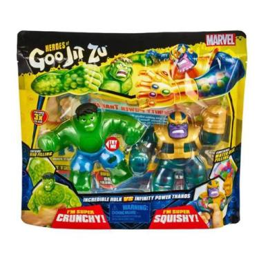 Imagem de Boneco Goo Jit Zu Marvel Hulk Vs Thanos 12cm Sunny