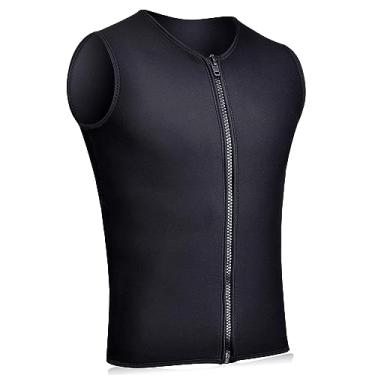 Imagem de REALON Jaqueta feminina masculina de neoprene de manga comprida de 2 mm, colete com zíper frontal de 3 mm, roupa molhada, mantém aquecido para adultos, jovens, crianças, mergulho, surfe, natação,