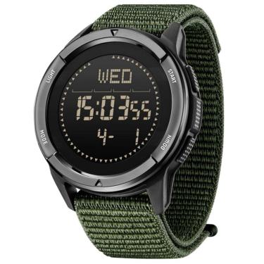 Imagem de Relógio Impermeável Masculino de Nylon Esportivo Super leve 50m Digital
