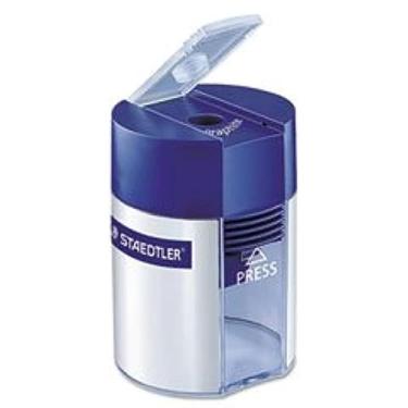Imagem de Apontador de lápis manual Staedtler com orifício único, azul/prata (STD511001A6) Categoria: apontadores de lápis