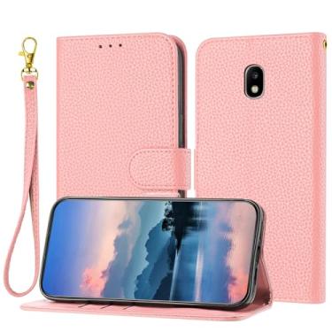 Imagem de Capa Carteira Wallet Case Compatible with Samsung Galaxy J730/J7 2017/J7 Pro 2017 for Women and Men,Flip Leather Cover with Card Holder, Shockproof TPU Inner Shell Phone Cover & Kickstand (Size : Pin