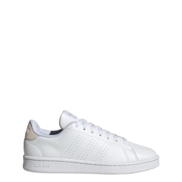 Imagem de adidas Tênis Advantage Feminino, Branco/Branco/Putty Mauve, 8.5