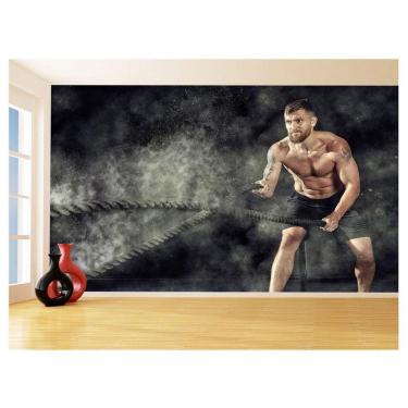 Imagem de Papel De Parede 3D Academia Exercício Crossfit 3,5M Aca31
