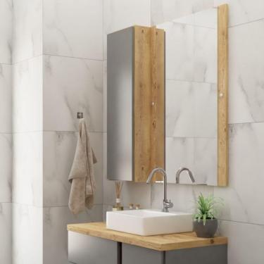 Imagem de Armário para Banheiro Castellon Darabas Agardi Cinza