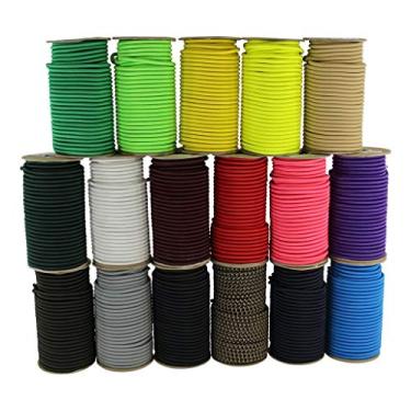 Imagem de SGT KNOTS Cordão elástico de grau marítimo - 100% elástico, cordão de choque elástico de poliéster Dacron para bricolage, amarrações, usos comerciais | 10 cm x 7,6 m, rosa