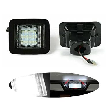 Imagem de znakeauto 2 x luzes de LED para placa de licença traseira compatível com Raptor 6000K 2015-2020 F150 2017 2018 2019 2020 Raptor 6000K branco (18 SMDs, ajuda a câmera de backup)