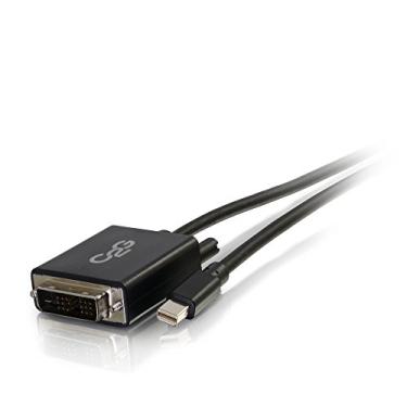 Imagem de C2G 54335 Mini DisplayPort macho para cabo adaptador DVI-D macho para único link, compatível com TAA, preto (6 pés, 1,82 metros)